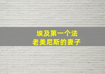 埃及第一个法老美尼斯的妻子