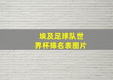 埃及足球队世界杯排名表图片