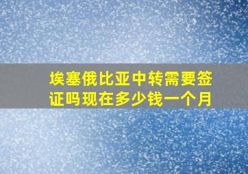 埃塞俄比亚中转需要签证吗现在多少钱一个月