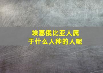 埃塞俄比亚人属于什么人种的人呢