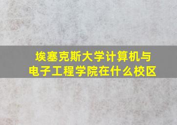 埃塞克斯大学计算机与电子工程学院在什么校区