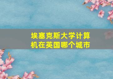 埃塞克斯大学计算机在英国哪个城市