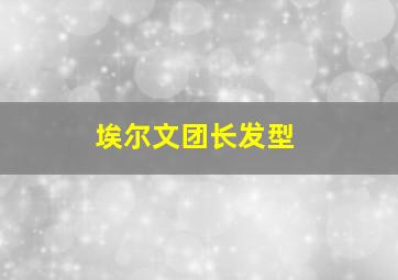 埃尔文团长发型