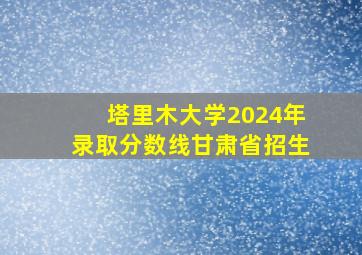 塔里木大学2024年录取分数线甘肃省招生