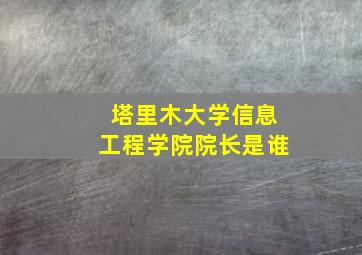 塔里木大学信息工程学院院长是谁