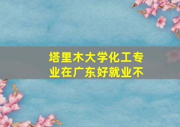 塔里木大学化工专业在广东好就业不