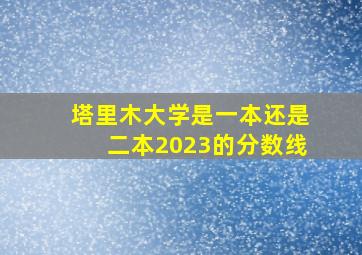 塔里木大学是一本还是二本2023的分数线