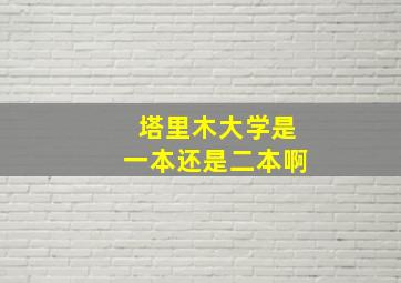 塔里木大学是一本还是二本啊