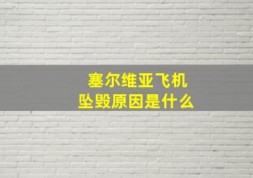 塞尔维亚飞机坠毁原因是什么