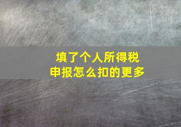 填了个人所得税申报怎么扣的更多