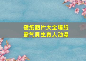 壁纸图片大全墙纸霸气男生真人动漫