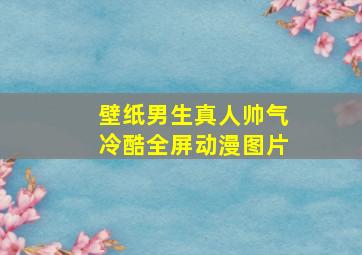 壁纸男生真人帅气冷酷全屏动漫图片