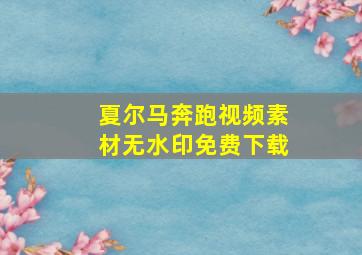 夏尔马奔跑视频素材无水印免费下载