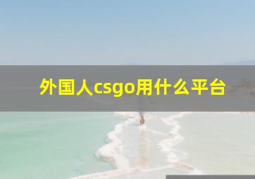 外国人csgo用什么平台