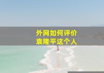 外网如何评价袁隆平这个人