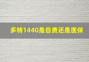 多特1440是自费还是医保