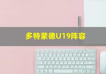 多特蒙德U19阵容