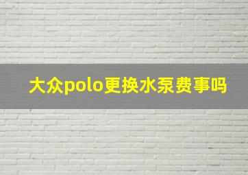 大众polo更换水泵费事吗