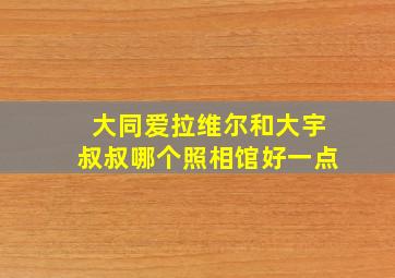 大同爱拉维尔和大宇叔叔哪个照相馆好一点