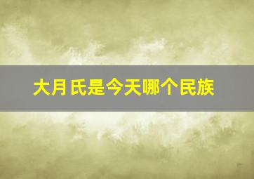 大月氏是今天哪个民族