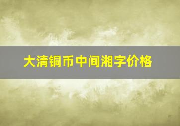 大清铜币中间湘字价格