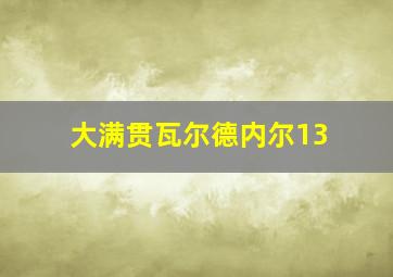 大满贯瓦尔德内尔13