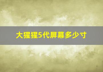 大猩猩5代屏幕多少寸