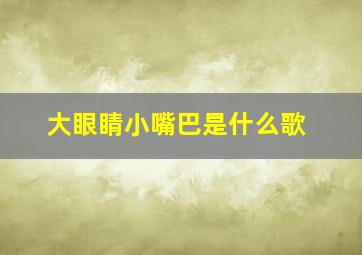 大眼睛小嘴巴是什么歌