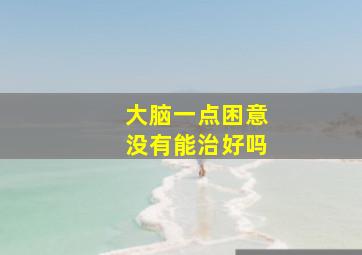 大脑一点困意没有能治好吗