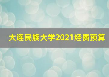 大连民族大学2021经费预算