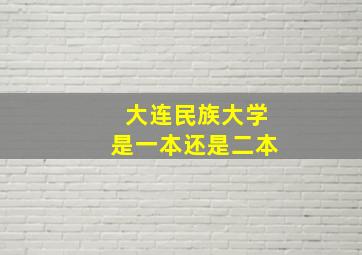 大连民族大学是一本还是二本