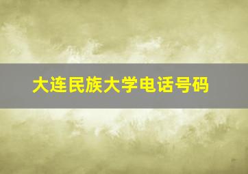 大连民族大学电话号码