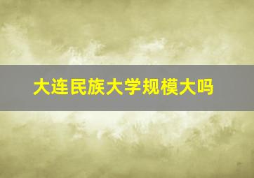 大连民族大学规模大吗