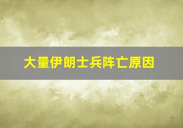 大量伊朗士兵阵亡原因