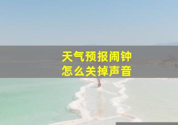 天气预报闹钟怎么关掉声音