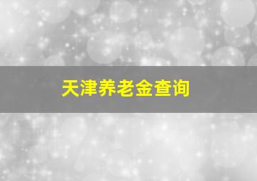 天津养老金查询