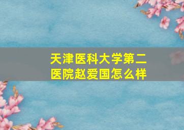 天津医科大学第二医院赵爱国怎么样