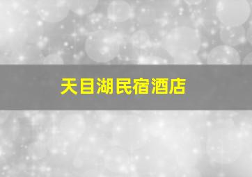 天目湖民宿酒店