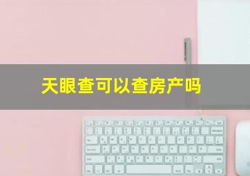 天眼查可以查房产吗