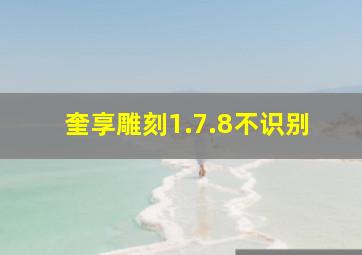 奎享雕刻1.7.8不识别