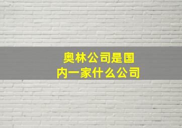 奥林公司是国内一家什么公司