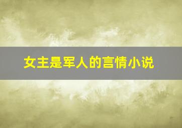 女主是军人的言情小说