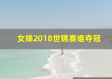 女排2018世锦赛谁夺冠