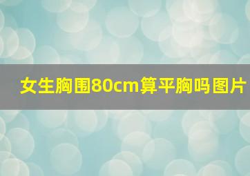 女生胸围80cm算平胸吗图片