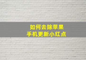 如何去除苹果手机更新小红点