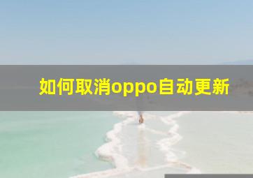 如何取消oppo自动更新