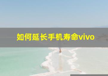 如何延长手机寿命vivo