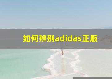 如何辨别adidas正版