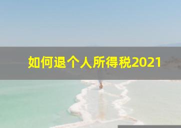 如何退个人所得税2021