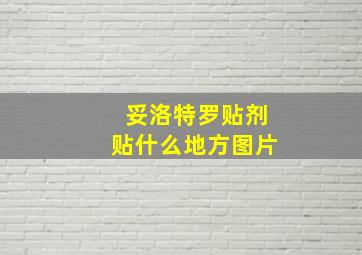 妥洛特罗贴剂贴什么地方图片